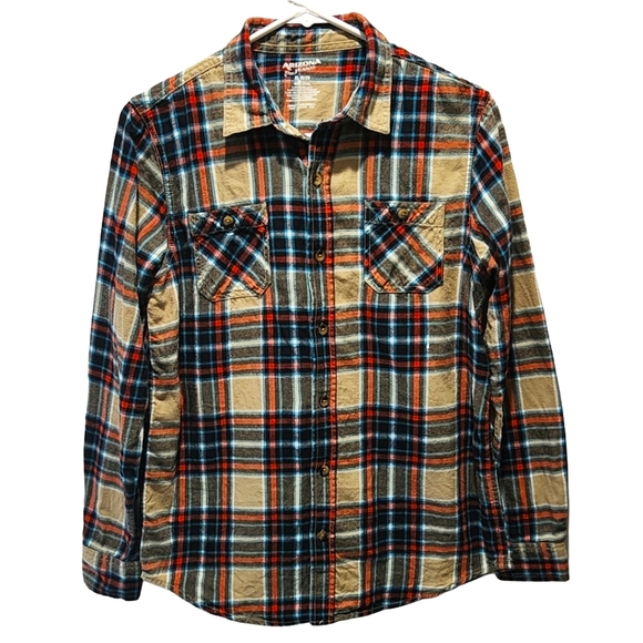Love Like Jesus Custom Upcycled Plaid Flannel Long Sleeve Shirt, Size M - Picture 4 of 5
